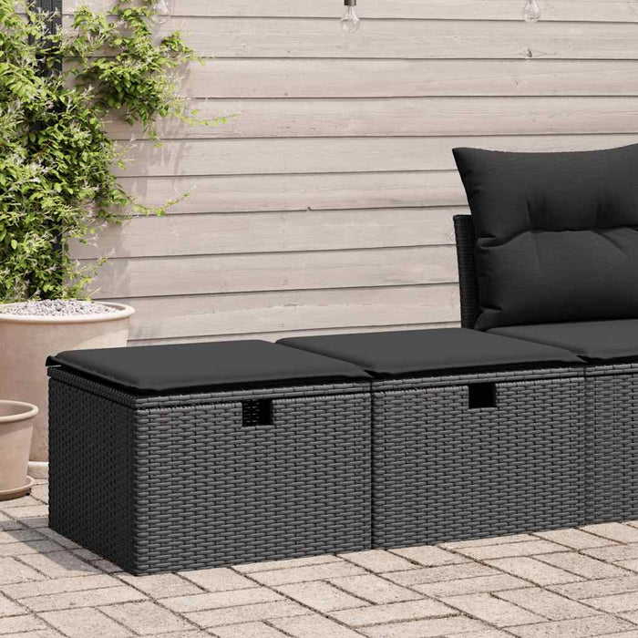 Set mobilier de grădină cu perne, 2 piese poliratan/lemn acacia - WALTI WALTI