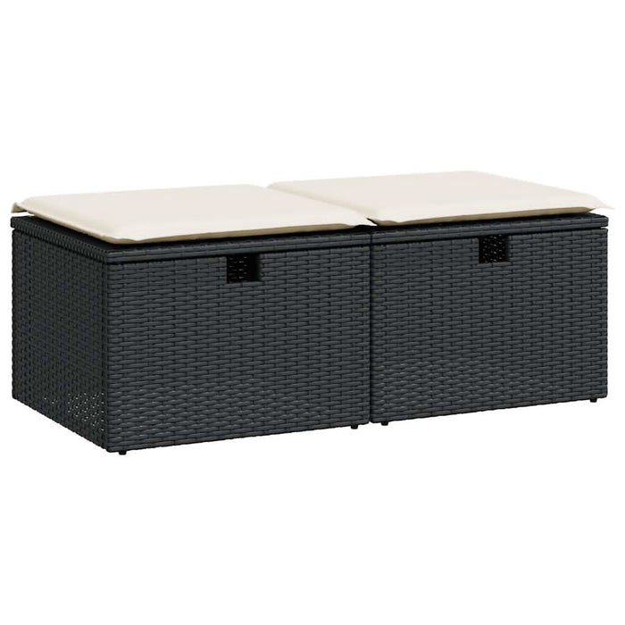Set mobilier de grădină cu perne, 2 piese poliratan/lemn acacia - WALTI WALTI