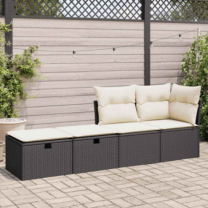 Set mobilier de grădină cu perne, 2 piese poliratan/lemn acacia - WALTI WALTI
