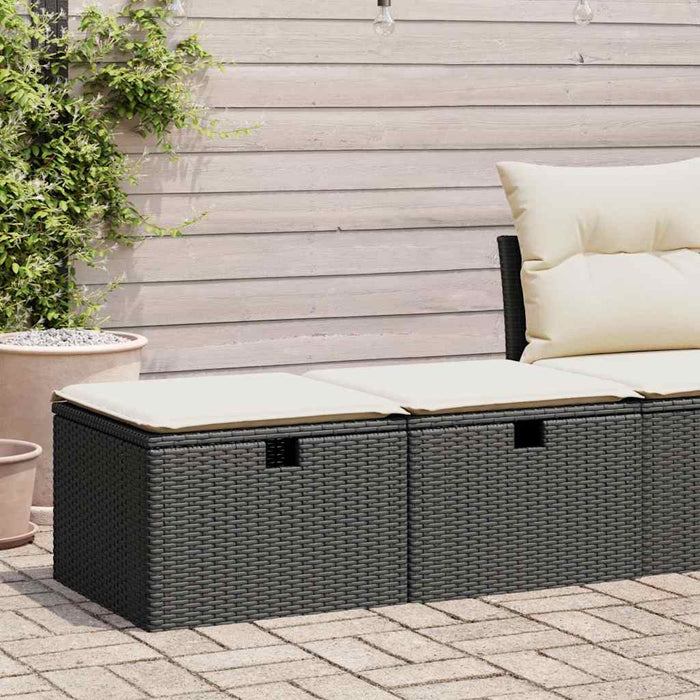 Set mobilier de grădină cu perne, 2 piese poliratan/lemn acacia - WALTI WALTI