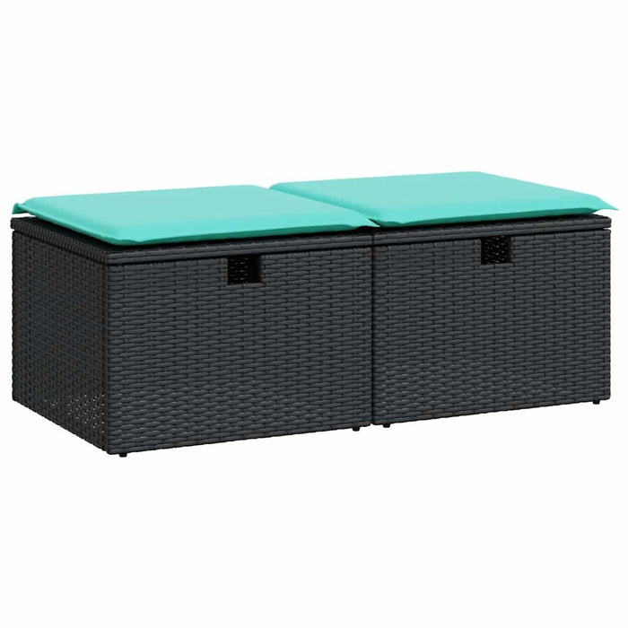 Set mobilier de grădină cu perne, 2 piese poliratan/lemn acacia - WALTI WALTI