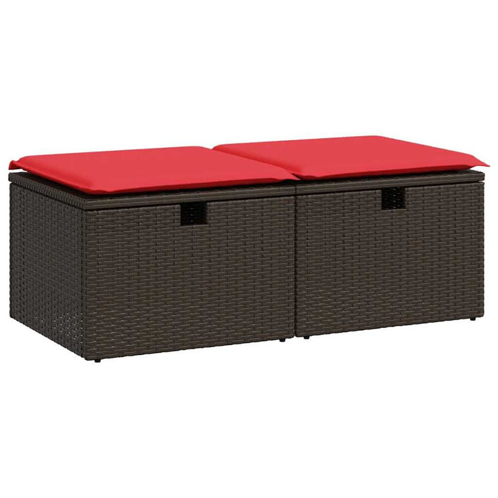 Set canapele de grădină, 2 piese, cu perne, maro poliratan maro - WALTI WALTI