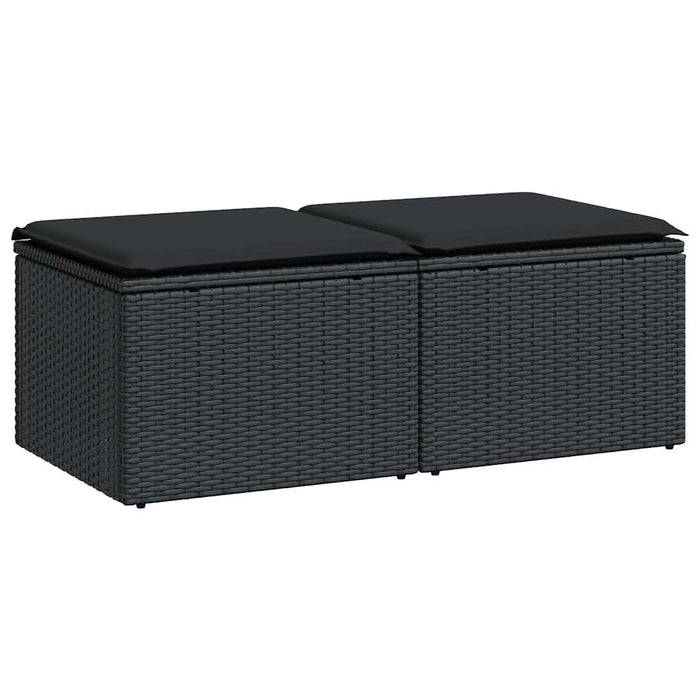 Set mobilier de grădină cu perne, 2 piese poliratan/lemn acacia - WALTI WALTI
