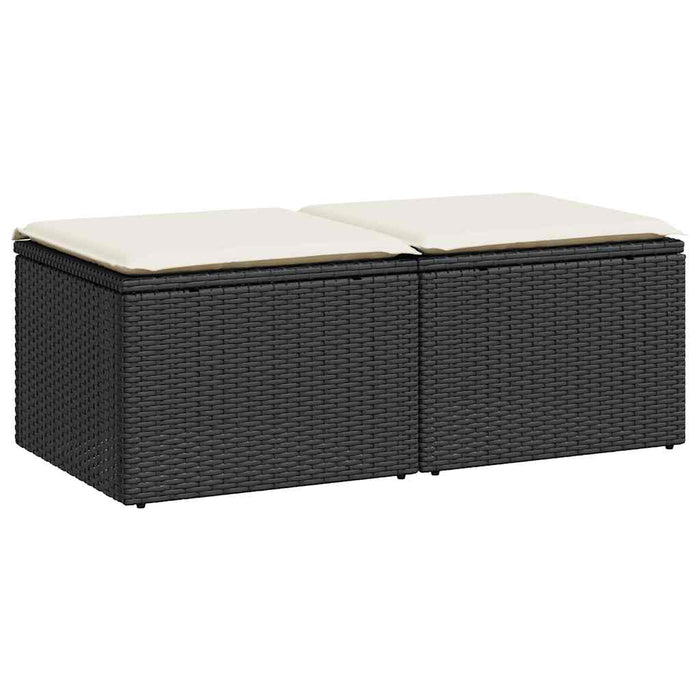 Set mobilier de grădină cu perne, 2 piese poliratan/lemn acacia - WALTI WALTI