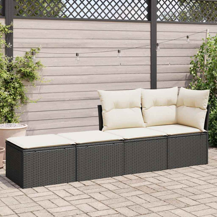 Set mobilier de grădină cu perne, 2 piese poliratan/lemn acacia - WALTI WALTI