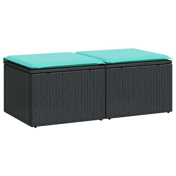 Set mobilier de grădină cu perne, 2 piese poliratan/lemn acacia - WALTI WALTI