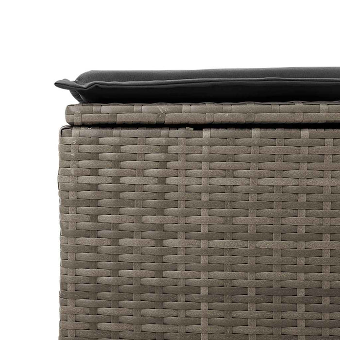 Set mobilier grădină cu perne 2 piese gri poliratan/lemn acacia - WALTI WALTI