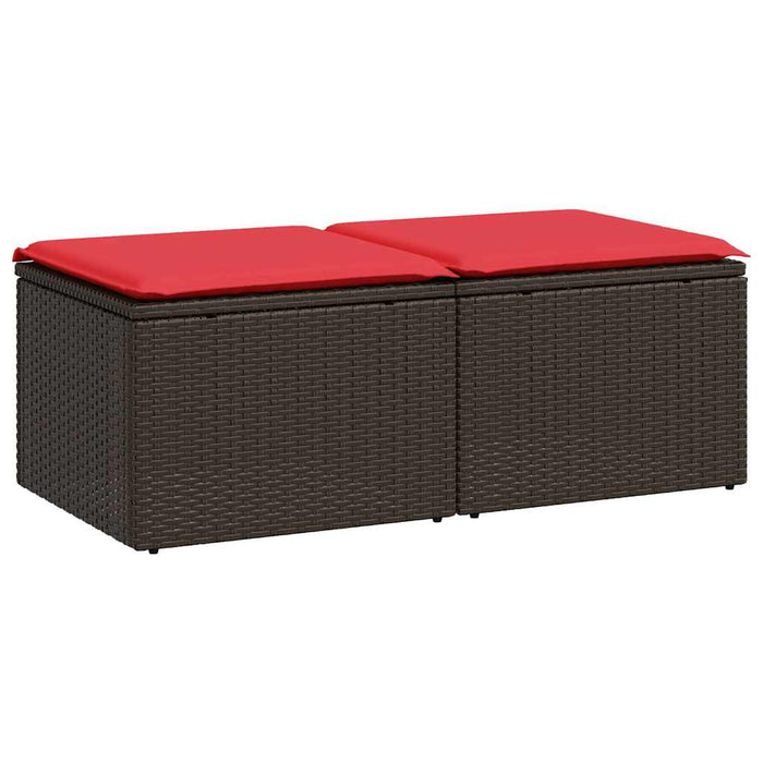 Set canapele de grădină, 2 piese, cu perne, maro poliratan maro - WALTI WALTI