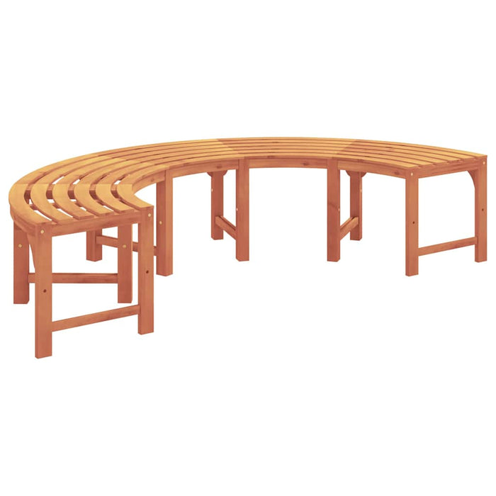 Bancă de exterior pentru copaci, semi-rotundă, 200 cm, din lemn masiv de eucalipt. - WALTI WALTI
