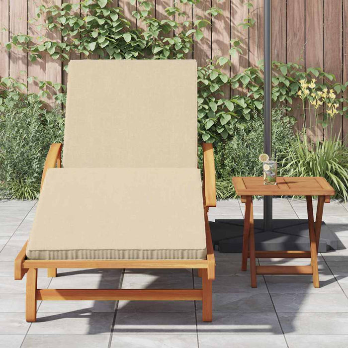 Șezlong Bej 200 x 67 x 84 cm Lemn Solid de Acacia WALTI