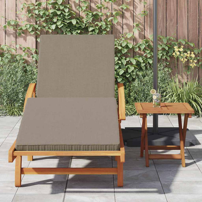 Șezlong cu pernă Gri taupe 200 x 67 x 84cm Lemn masiv de acacia - WALTI WALTI