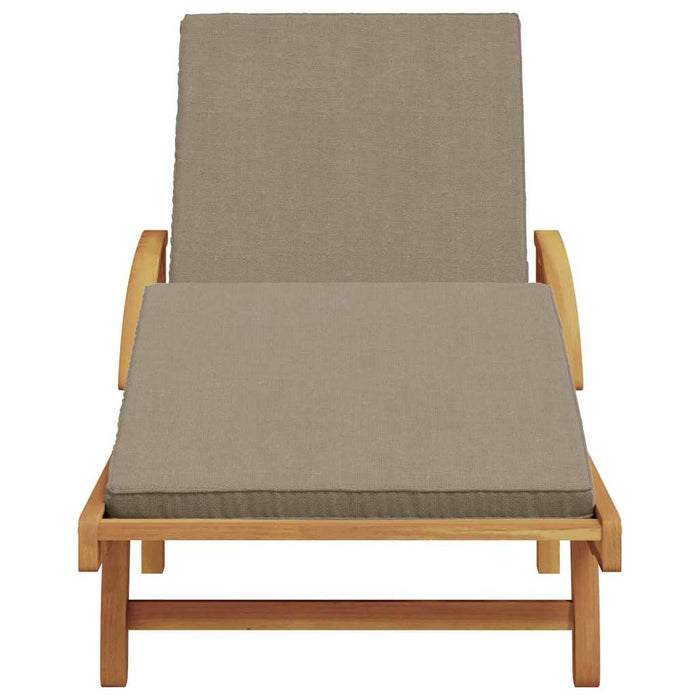 Șezlong cu pernă Gri taupe 200 x 67 x 84cm Lemn masiv de acacia - WALTI WALTI