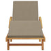 Șezlong cu pernă Gri taupe 200 x 67 x 84cm Lemn masiv de acacia - WALTI WALTI