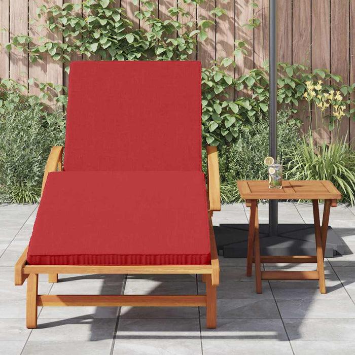 Șezlong cu pernă Roșu 200 x 67 x 84cm Lemn masiv de acacia - WALTI WALTI