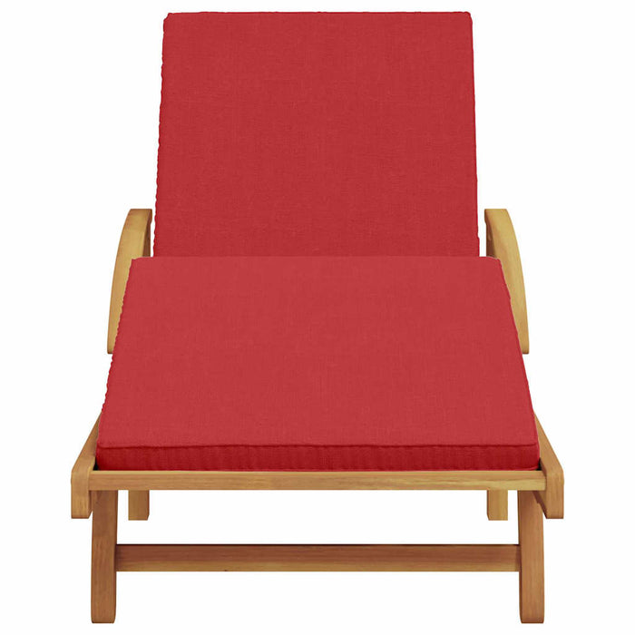 Șezlong cu pernă Roșu 200 x 67 x 84cm Lemn masiv de acacia - WALTI WALTI