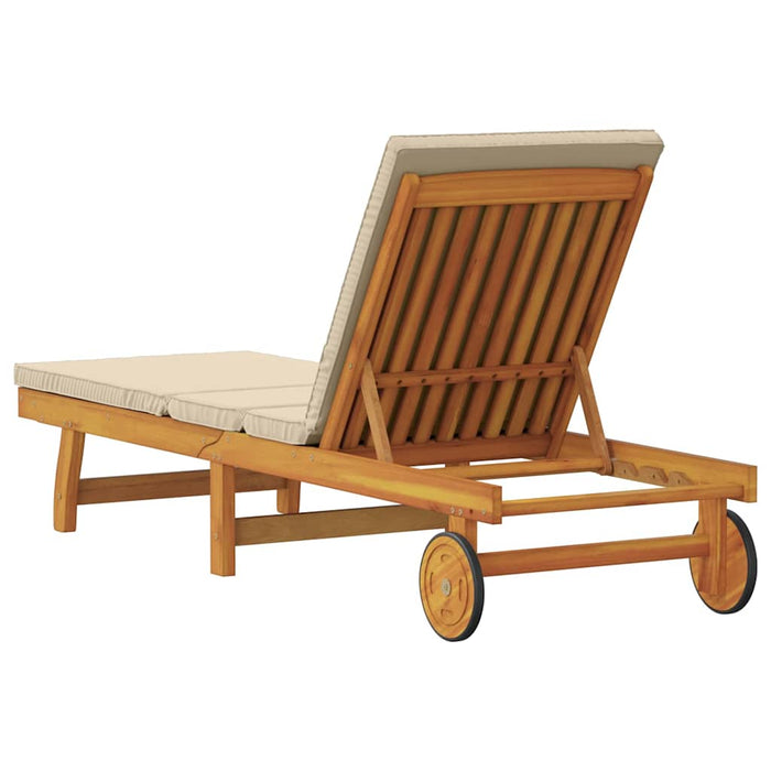 Șezlong cu pernă Maro 63 x 199 x 85cm Lemn masiv de acacia - WALTI WALTI
