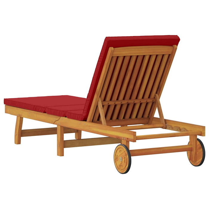 Șezlong cu pernă Maro 63 x 199 x 85cm Lemn masiv de acacia - WALTI WALTI