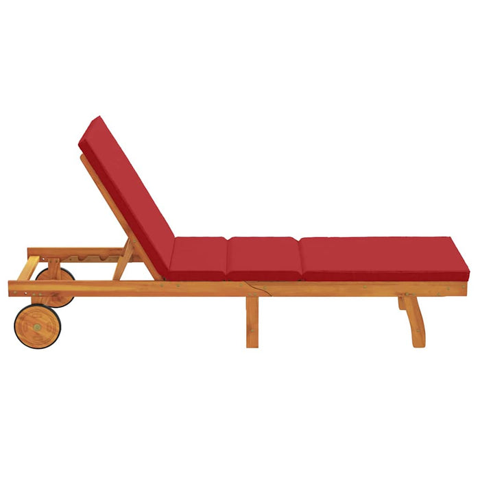 Șezlong cu pernă Maro 63 x 199 x 85cm Lemn masiv de acacia - WALTI WALTI
