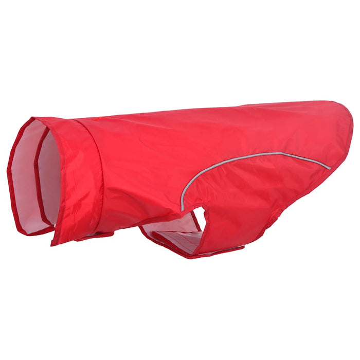 Pelerină de ploaie pentru câini cu benzi reflectorizante, poliester, roșu, XL WALTI