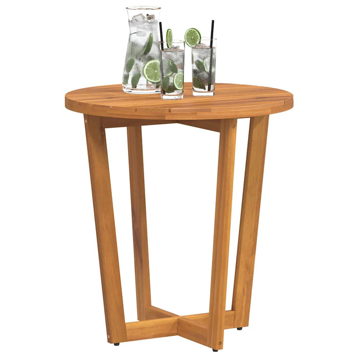 Masă laterală de grădină rotundă Ø70x75 cm, lemn masiv de acacia WALTI