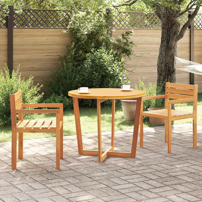 Masă de grădină rotundă Ø90x75 cm, lemn masiv de acacia WALTI
