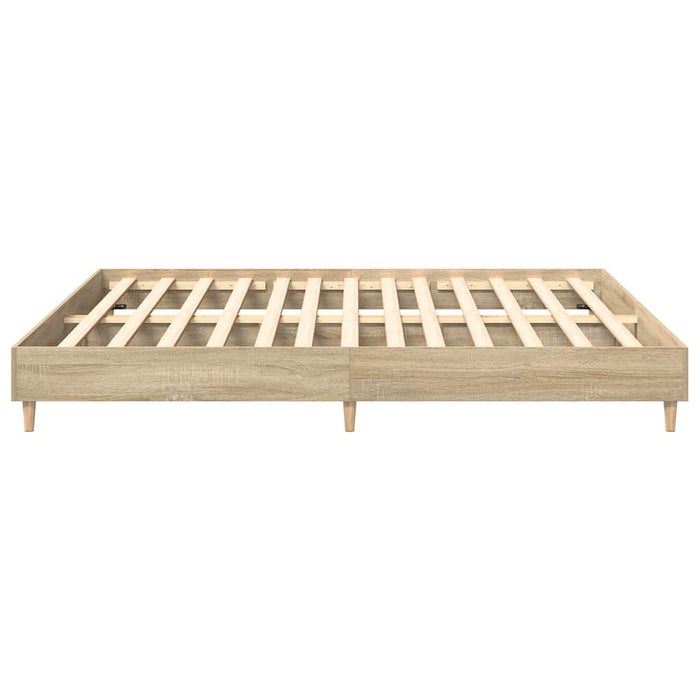 Cadru de pat fără saltea Stejar Sonoma 200x200cm Lemn prelucrat - WALTI WALTI
