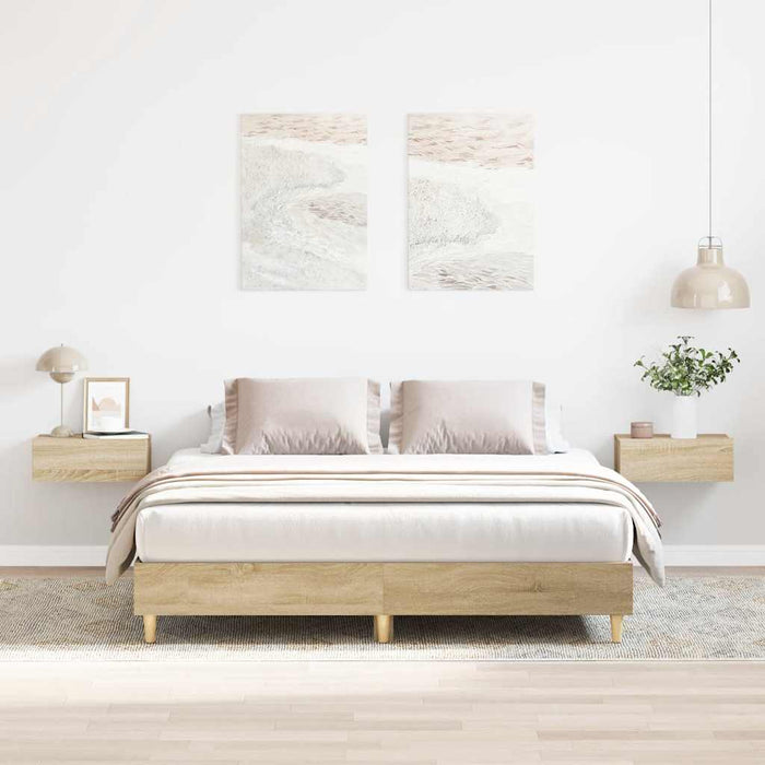 Cadru de pat fără saltea Stejar Sonoma 150x200cm Lemn prelucrat - WALTI WALTI