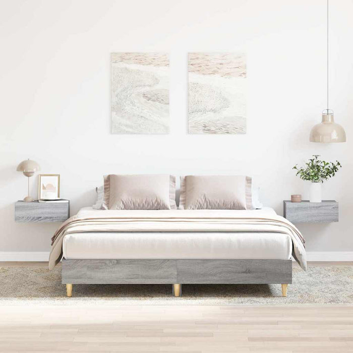 Cadru de pat fără saltea Gri Sonoma 150x200 cm Lemn prelucrat - WALTI WALTI