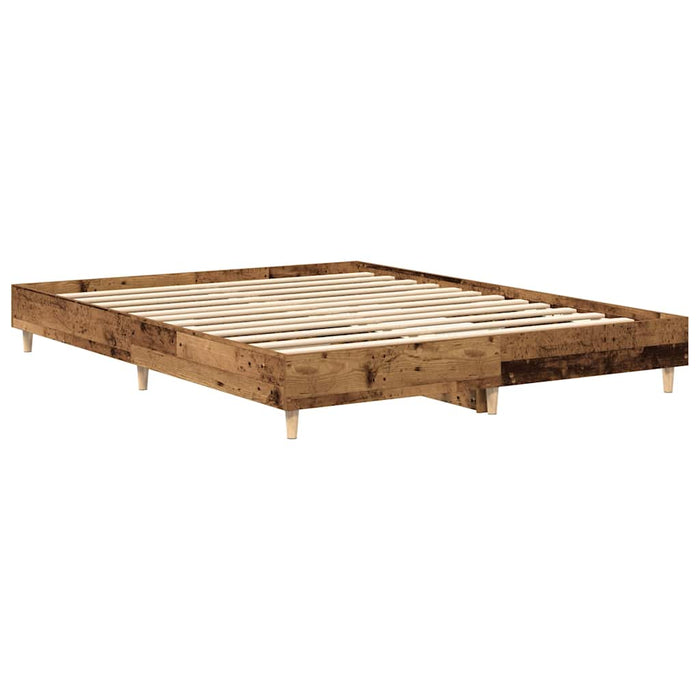Cadru de pat fără saltea Lemn vechi 150x200 cm Lemn prelucrat - WALTI WALTI