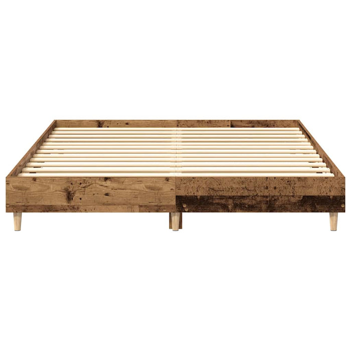 Cadru de pat fără saltea Lemn vechi 150x200 cm Lemn prelucrat - WALTI WALTI