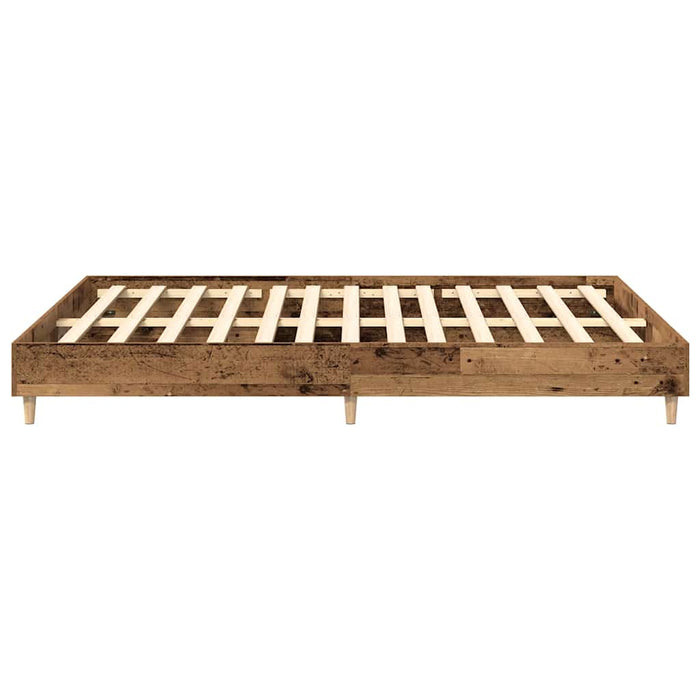 Cadru de pat fără saltea Lemn vechi 150x200 cm Lemn prelucrat - WALTI WALTI