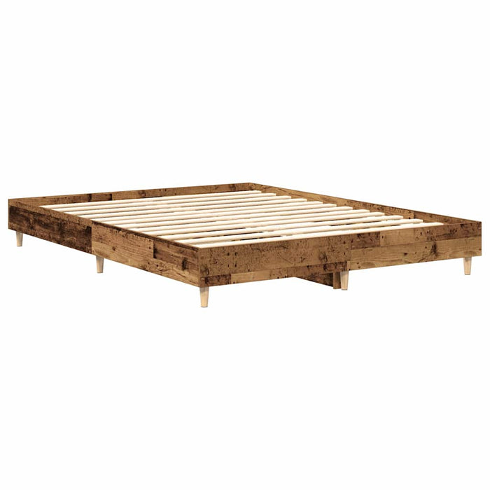 Cadru de pat fără saltea Lemn vechi 150x200 cm Lemn prelucrat - WALTI WALTI