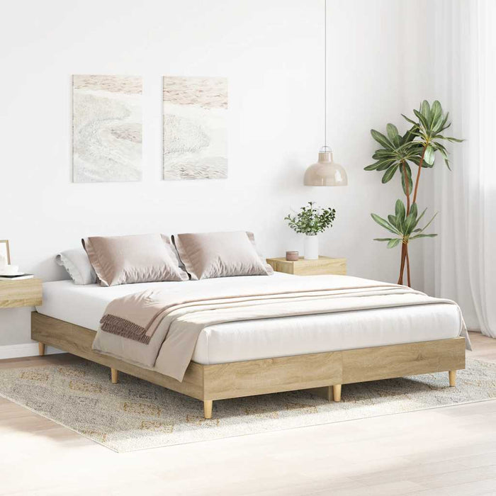 Cadru de pat fără saltea Stejar Sonoma 140x200cm Lemn prelucrat - WALTI WALTI
