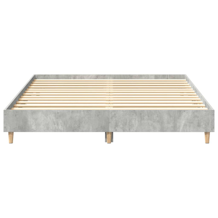 Cadru de pat fără saltea Gri beton 140x200 cm Lemn prelucrat - WALTI WALTI