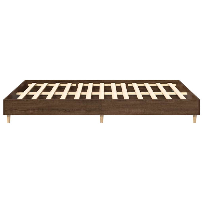 Cadru pat fără saltea Stejar maro 140x200 cm Lemn prelucrat - WALTI WALTI