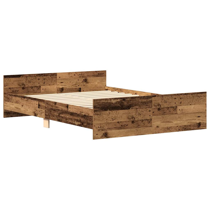 Cadru de pat fără saltea Lemn vechi 150x200cm Lemn prelucrat - WALTI WALTI