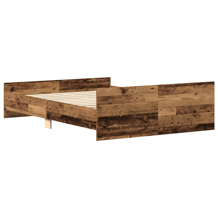 Cadru de pat fără saltea Lemn vechi 150x200cm Lemn prelucrat - WALTI WALTI