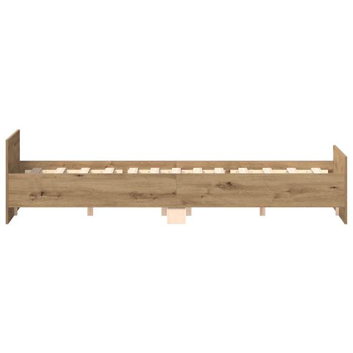 Cadru pat fără saltea Stejar Artisan 140x190cm Lemn prelucrat - WALTI WALTI