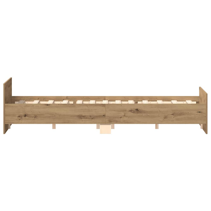 Cadru pat fără saltea Stejar Artisan 135x190cm Lemn prelucrat - WALTI WALTI