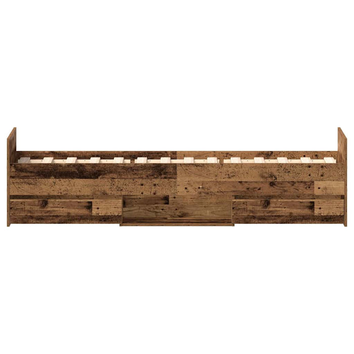 Cadru de pat fără saltea Lemn vechi 100x200cm Lemn prelucrat - WALTI WALTI