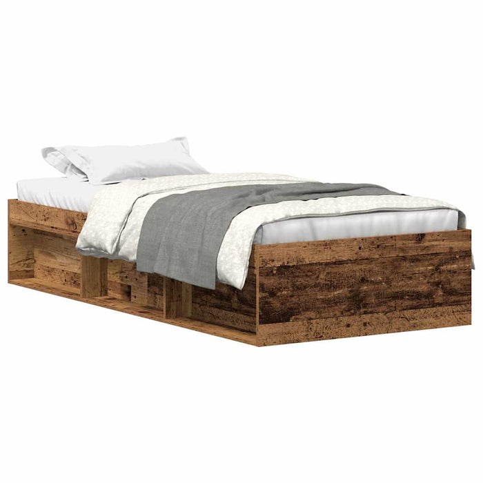 Cadru de pat fără saltea Lemn vechi 90x200cm Lemn prelucrat - WALTI WALTI