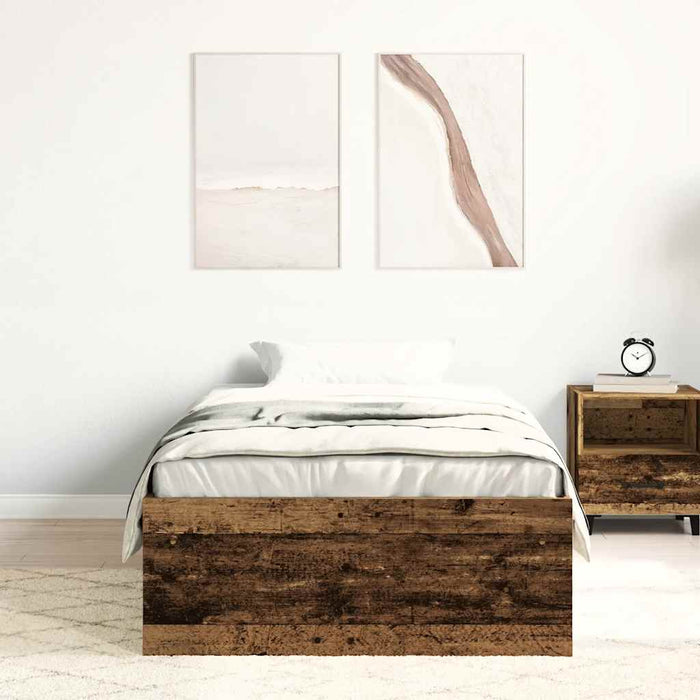 Cadru de pat fără saltea Lemn vechi 90x200cm Lemn prelucrat - WALTI WALTI