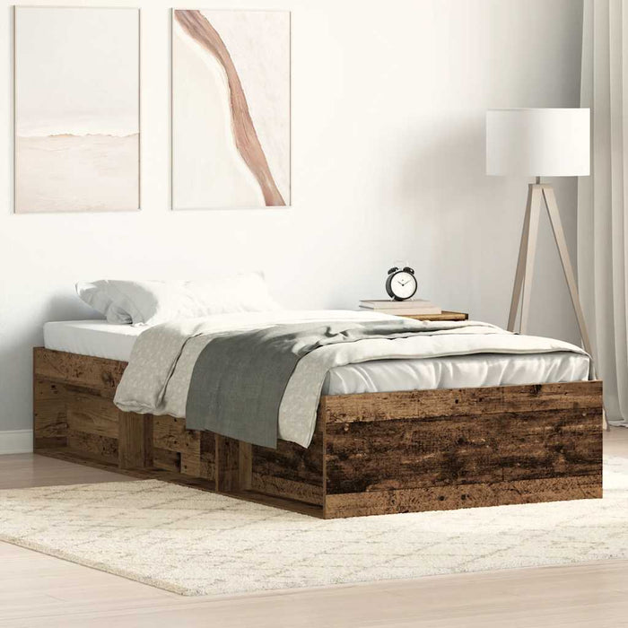 Cadru de pat fără saltea Lemn vechi 90x200cm Lemn prelucrat - WALTI WALTI