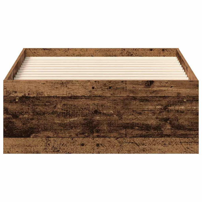 Cadru de pat fără saltea Lemn vechi 100x200cm Lemn prelucrat - WALTI WALTI