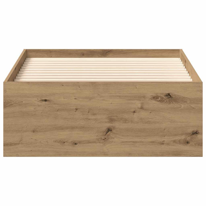Cadru pat fără saltea Stejar Artisan 100x200cm Lemn prelucrat - WALTI WALTI