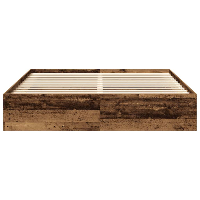 Cadru de pat fără saltea Lemn vechi 200x200cm Lemn prelucrat - WALTI WALTI