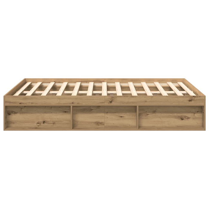 Cadru pat fără saltea Stejar Artisan 140x190cm Lemn prelucrat - WALTI WALTI