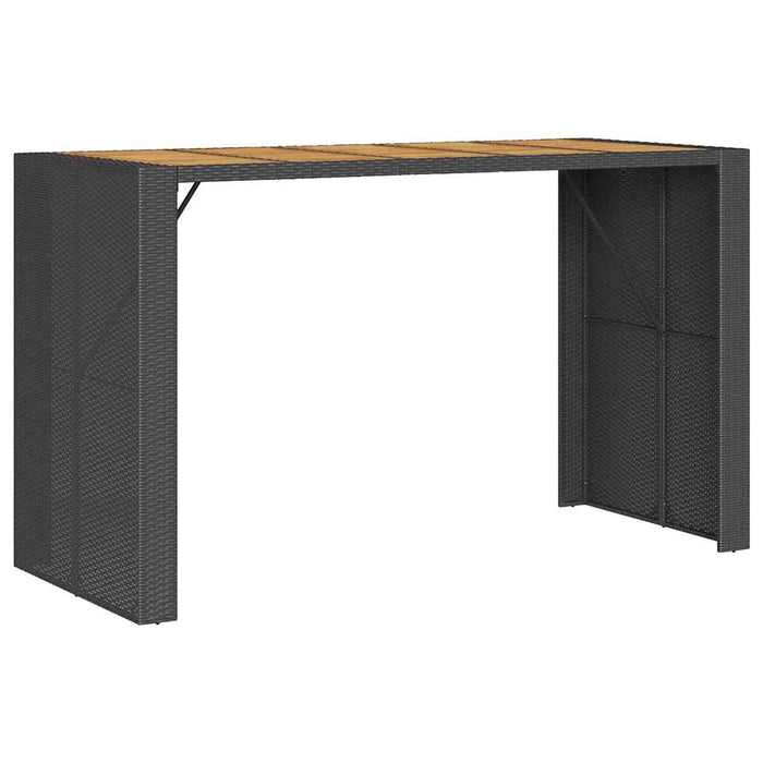 Set mobilier bar de grădină fără perne 5 piese negru poliratan WALTI