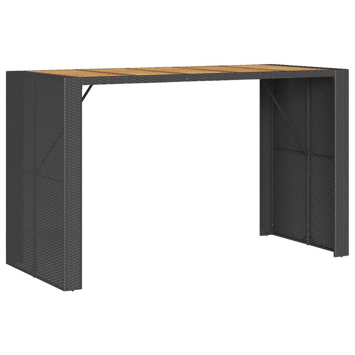 Set mobilier bar de grădină fără perne 7 piese negru poliratan WALTI