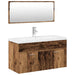 Set mobilier de baie, 3 piese, lemn vechi, lemn prelucrat - WALTI WALTI